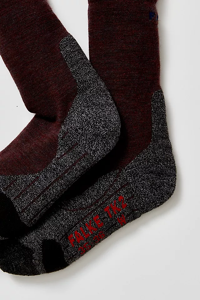 Ski Snowflake Socks Bordeaux