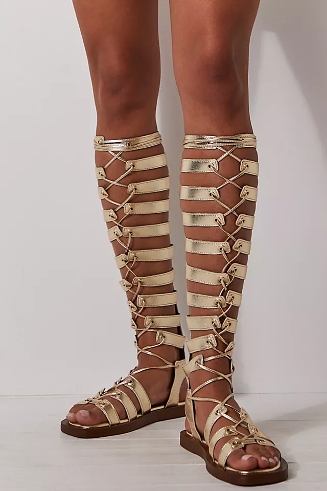 Sun Chaser Tall Gladiator Sandals Platino