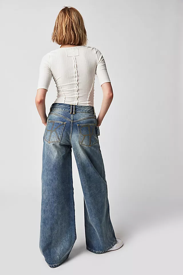 Ronny Kobo Soshanne Denim Trousers Light Wash