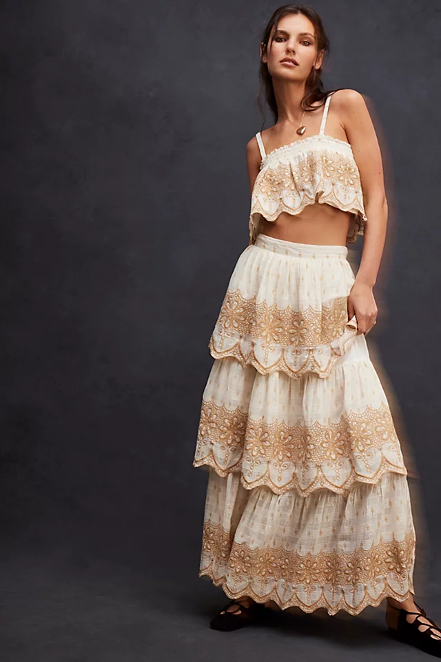 Ollari Broderie Anglaise Set Vanilla Ikat