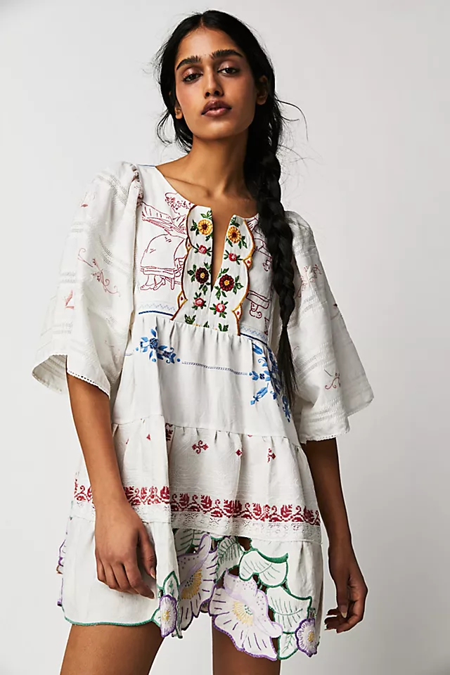 Place Nationale Fawley Mini Dress Ivory