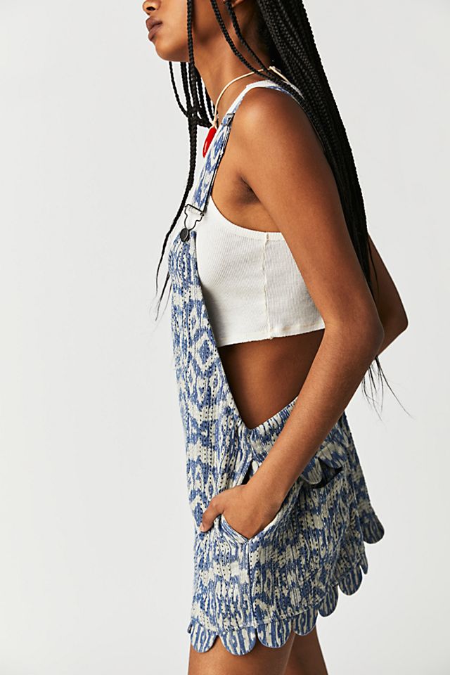 Bali Monsoon Ikat Shortalls Ocean Combo