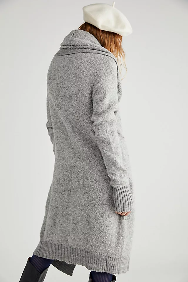 Nicholas K Heathered Belted Kota Jacket Stone Heather