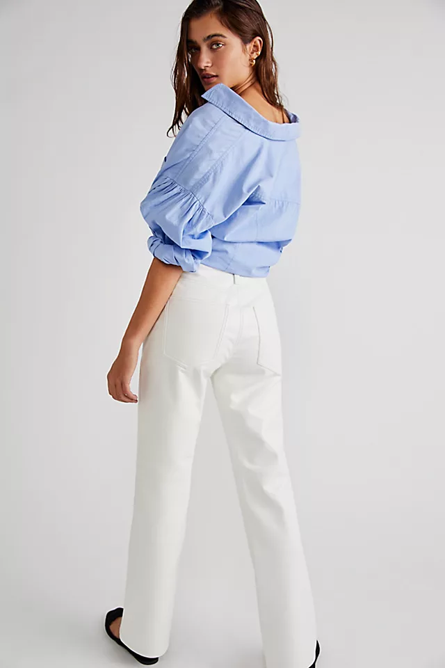 AGOLDE Recycled Leather Finley Jeans Lace