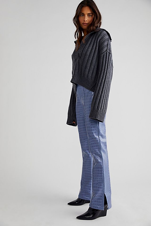 Hosbjerg Irah Croc Pants Dust Blue