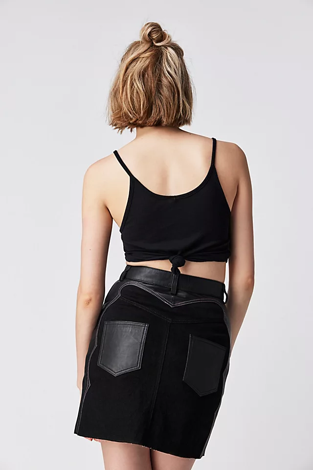 Understated Leather Lil Mama Skirt Black