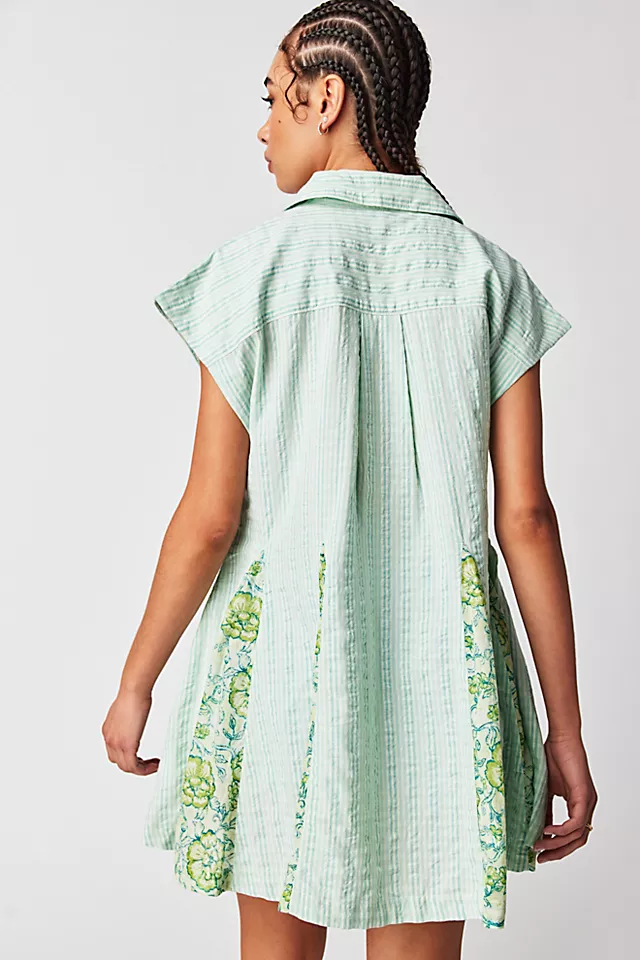 Delilah Mini Dress Mint Combo