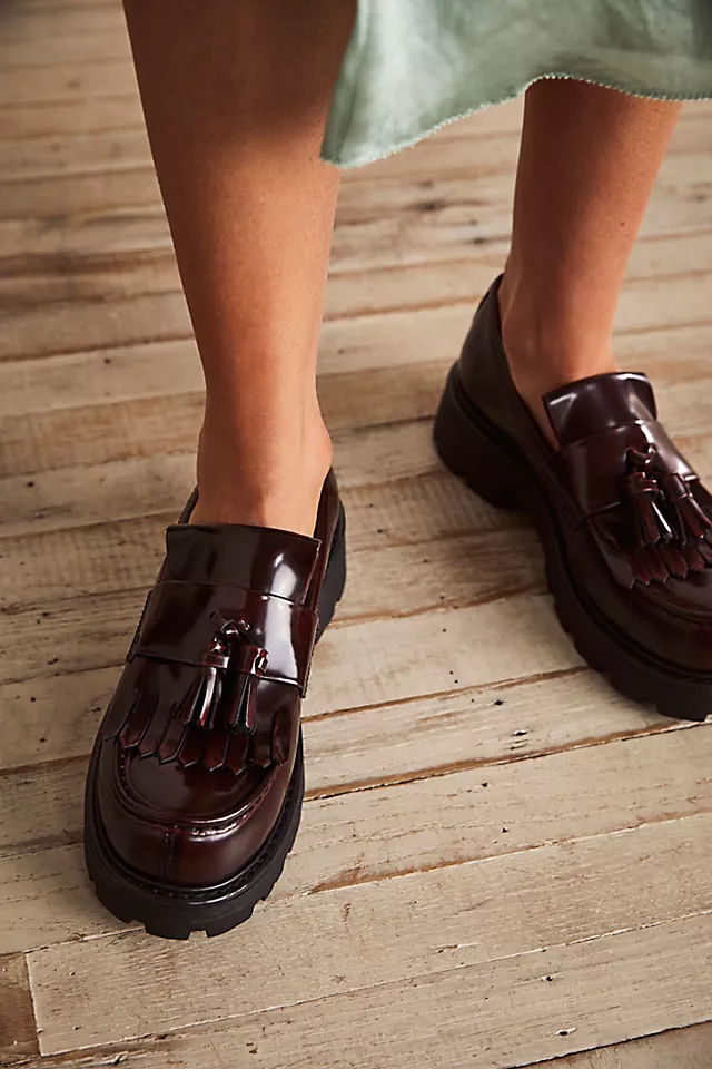 Vagabond Cosmo 2.0 Kiltie Loafers Dark Bordo