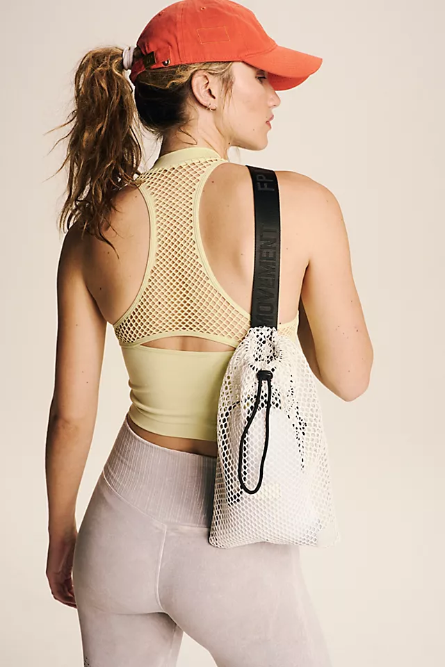 Mini Mesh Sling Bag White