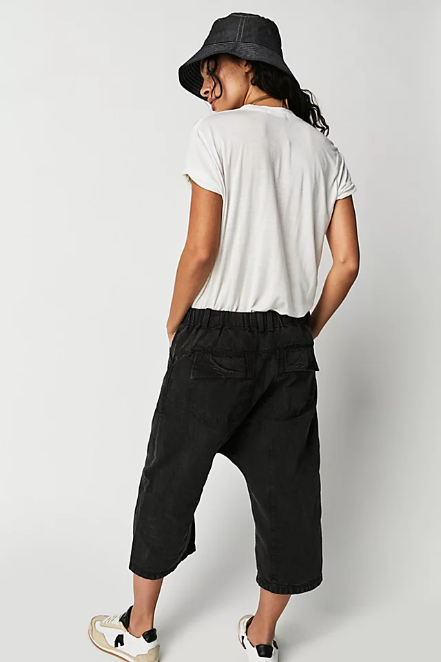 Zuma Cropped Harem Pants Black