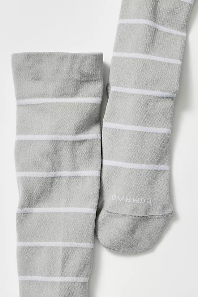 Comrad Knee High Companion Compression Socks Heather / White