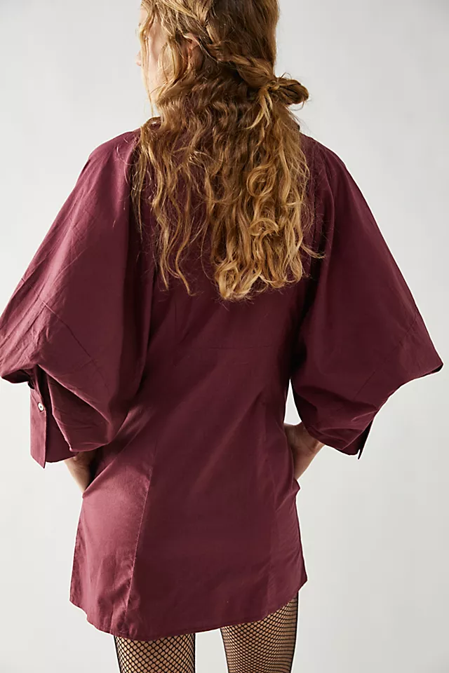 Christi Shirtdress Washed Maroon