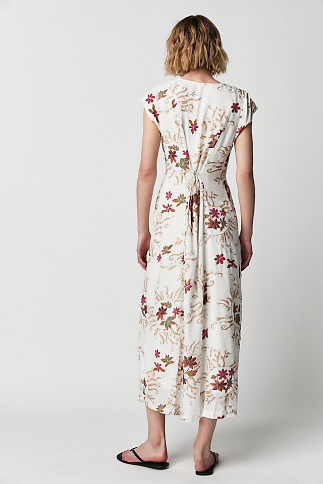 Rosemary Printed Midi Dress Ivory Combo
