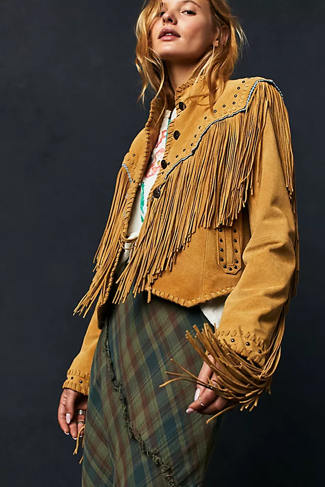 Wild Skies Fringe Jacket Tiger Eye