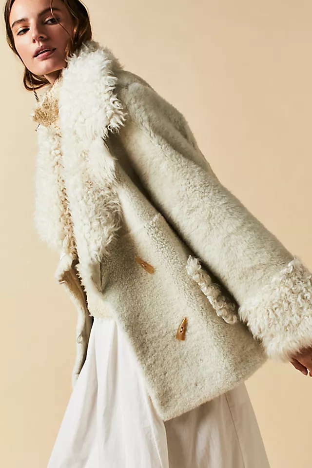 Chunky Teddy Coat White