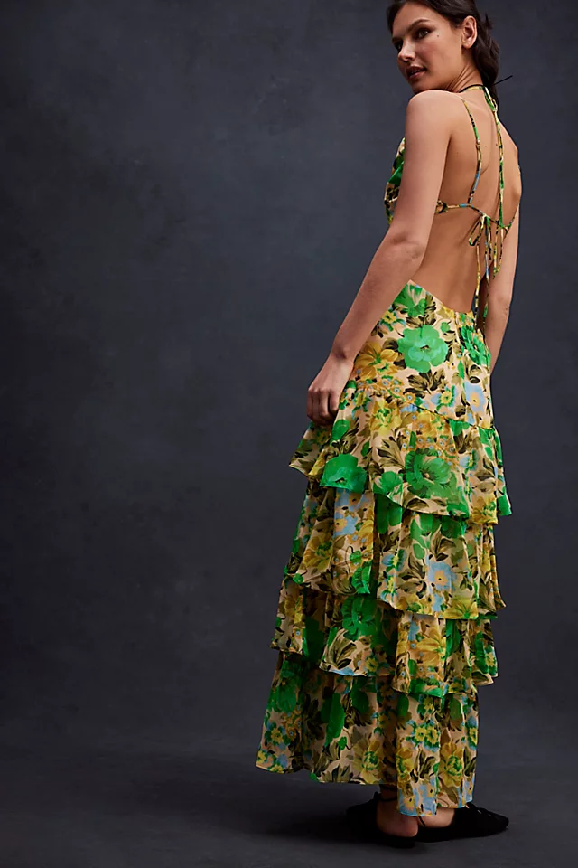 ASTR Aneira Dress Green Multi