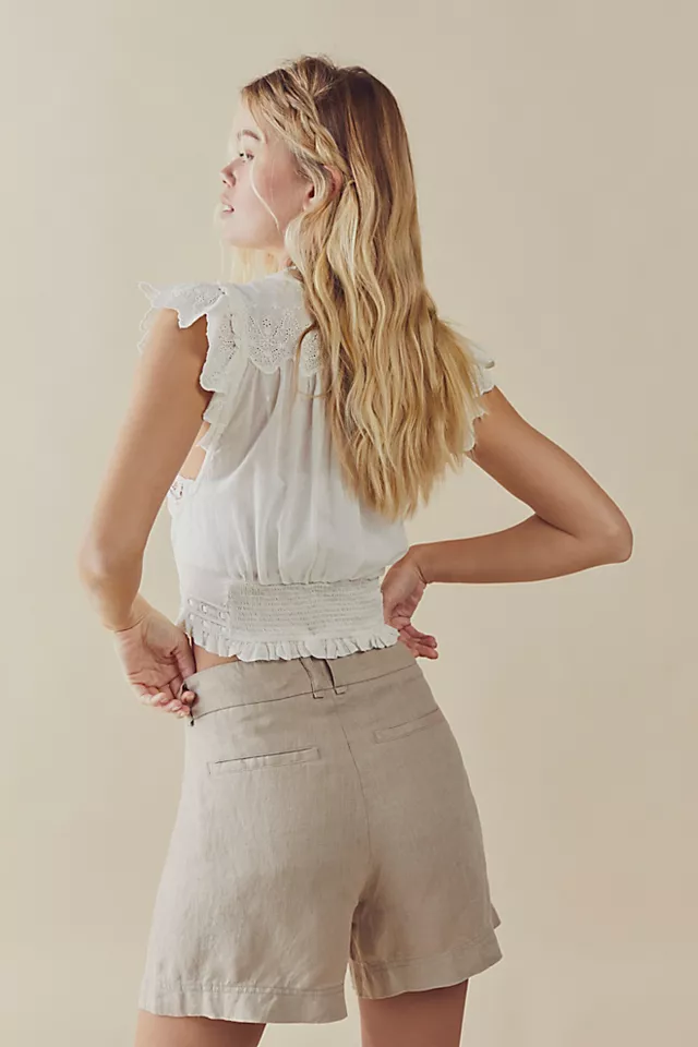 Chelsea Linen Shorts Sand
