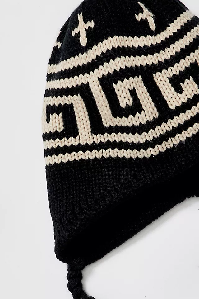 Autumn Niseko Ear Flap Beanie Black