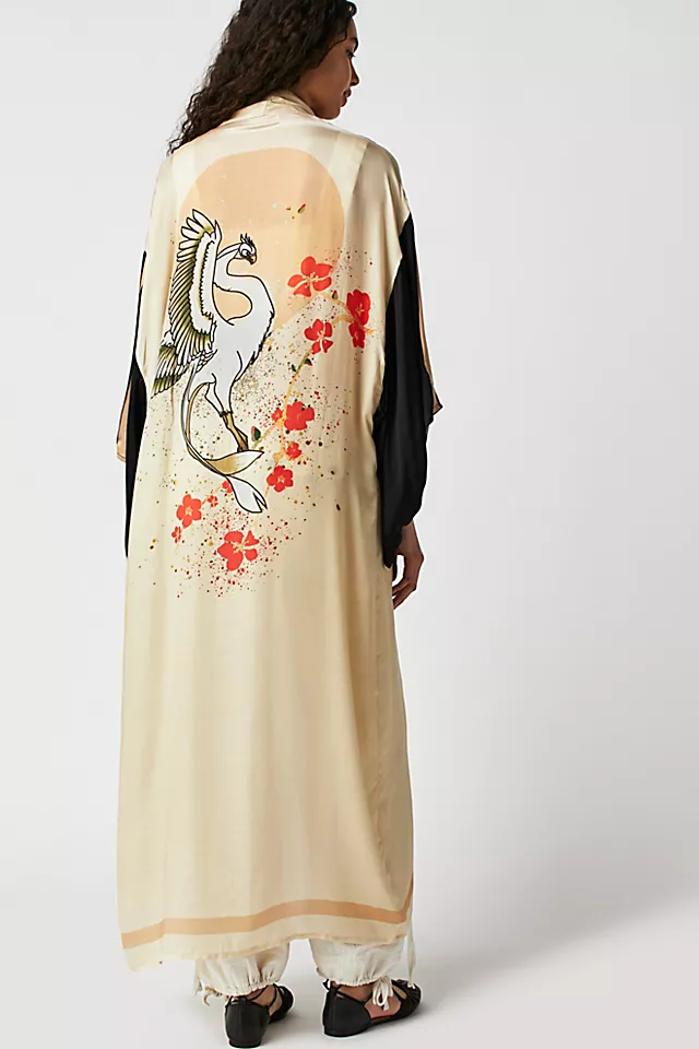 Moon Dance Maxi Kimono Pearl Combo