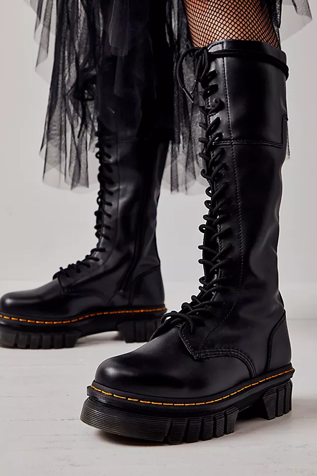 Audrick Tall Lace Up Boots Black