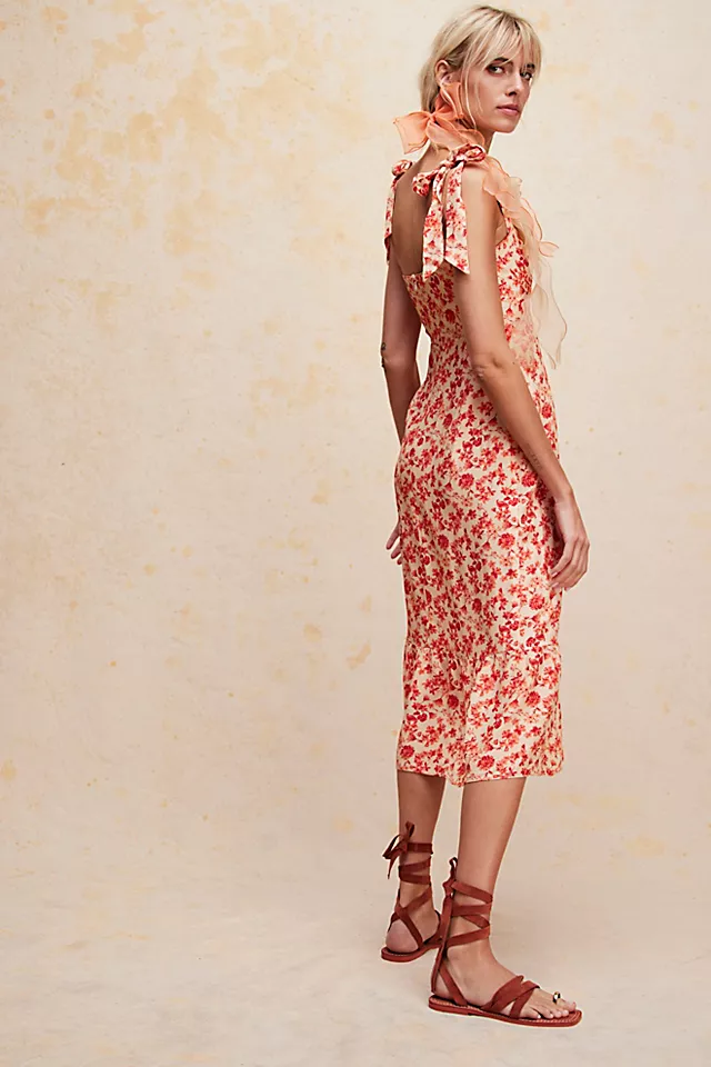 Summer Away Odessa Dress Ecru / Coral