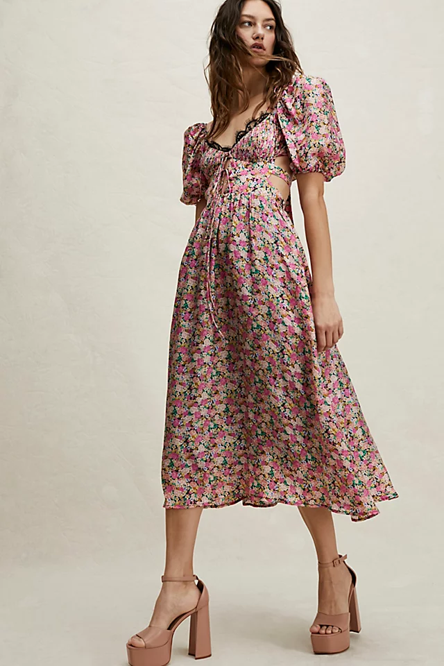 For Love & Lemons Isadora Midi Dress Multi