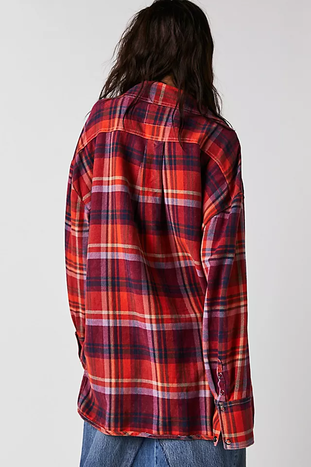 Izzie Cargo Shirt Glacier Plaid