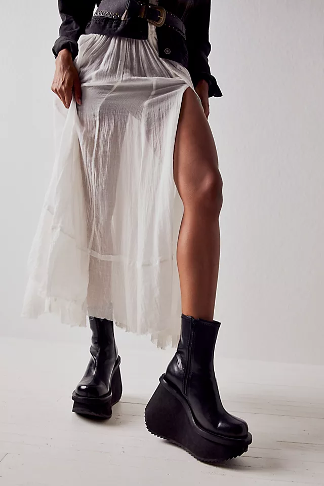 Lost In Space Platform Boots Black