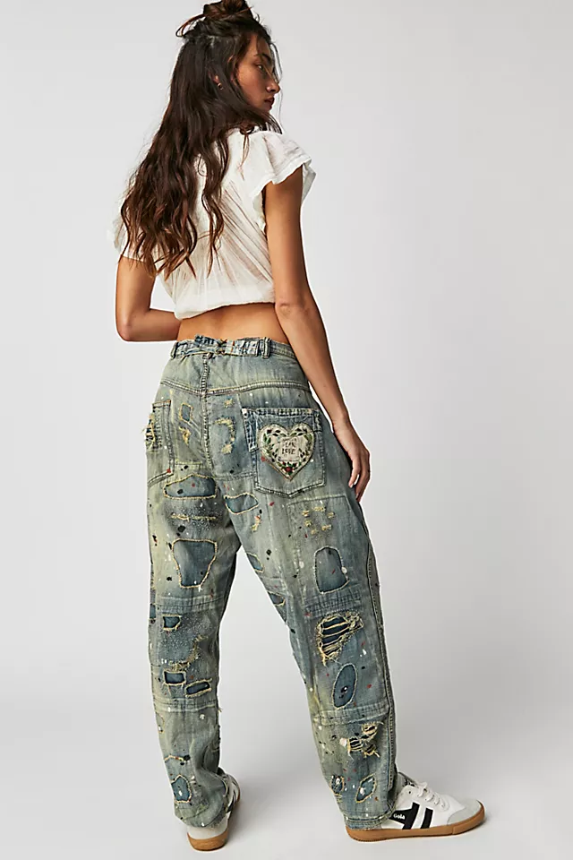 Magnolia Pearl Patchwork Jeans Indigo
