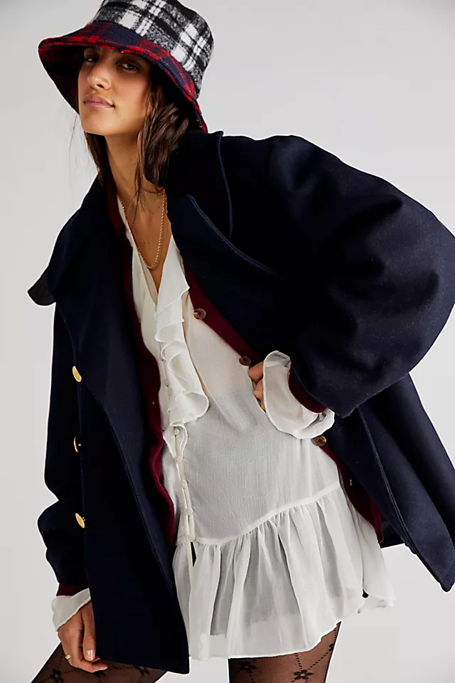 Denimist Oversized Peacoat Navy