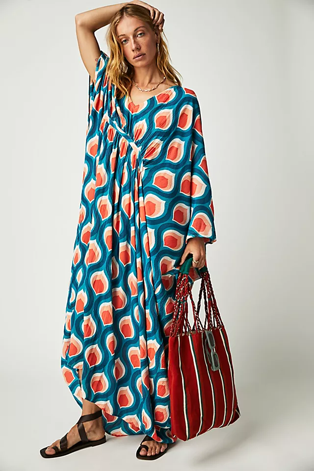 Groovy Baby Maxi Kaftan Peacock