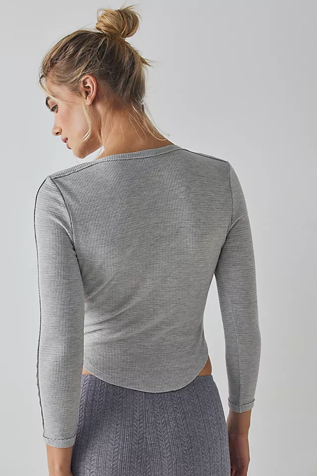 One Way Layering Top Heather Grey