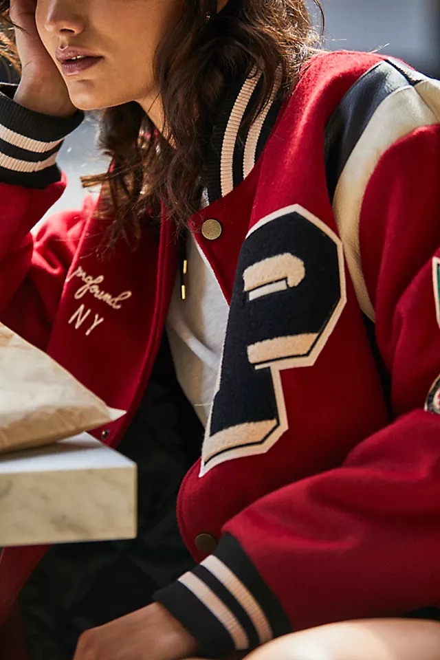 Profound Letterman Varsity Jacket Red