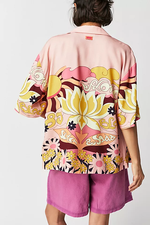 Camp Place Printed Shirt Blush Peach