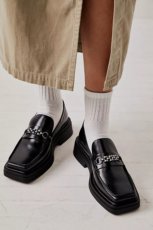 Vagabond Eyra Chain Loafers Black