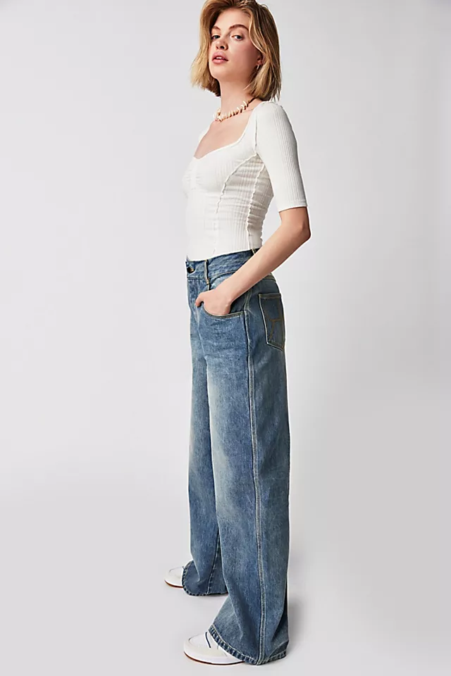 Ronny Kobo Soshanne Denim Trousers Light Wash