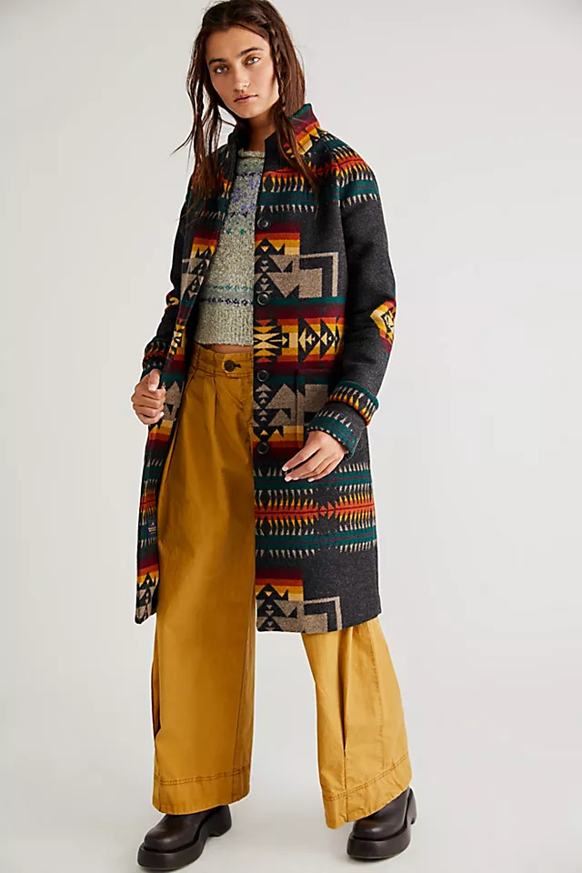 Archive Coat Charcoal Jacquard