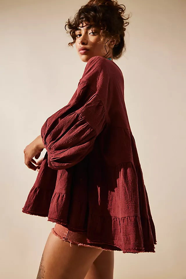 The Briana Top Cinnamon Brown