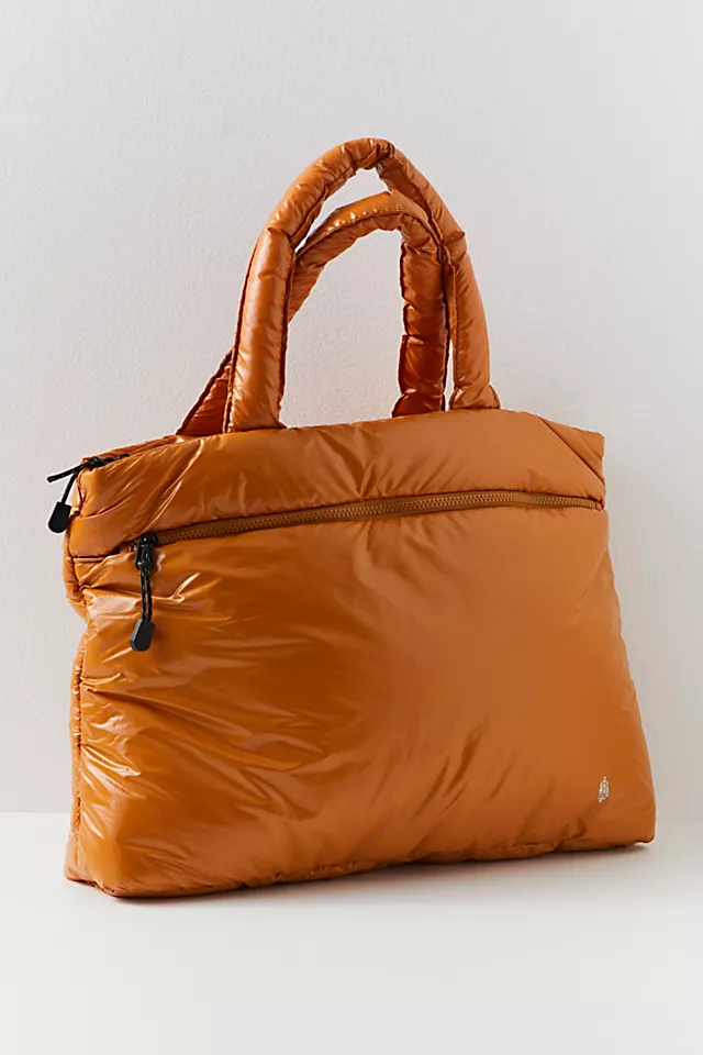 High Score Puffy Tote Rich Amber