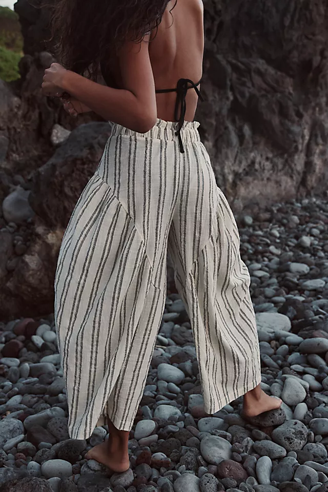 Poppy Pants Neutral Stripe Combo