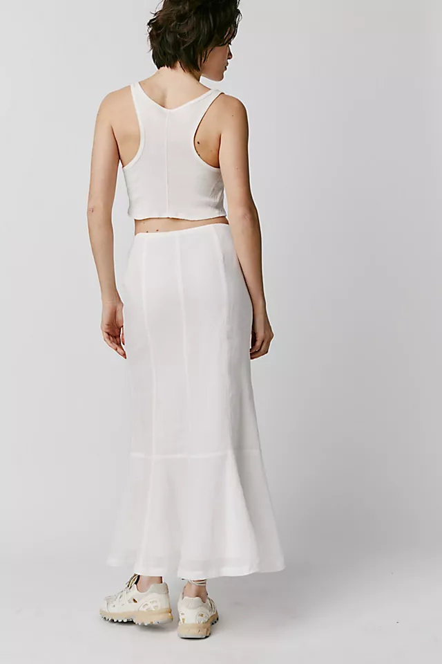 Hillen Flared Midi Skirt Ivory
