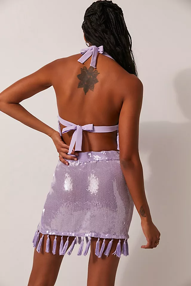 FP x EastNWestLabel Sequin Tassel Cami Lilac