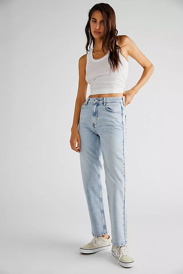 Pacifica Straight-Leg Jeans Bleach Acid Wash