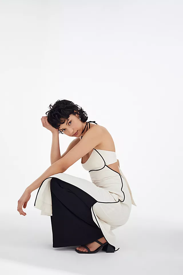 Hot Nights Wrap Flare Pants Black