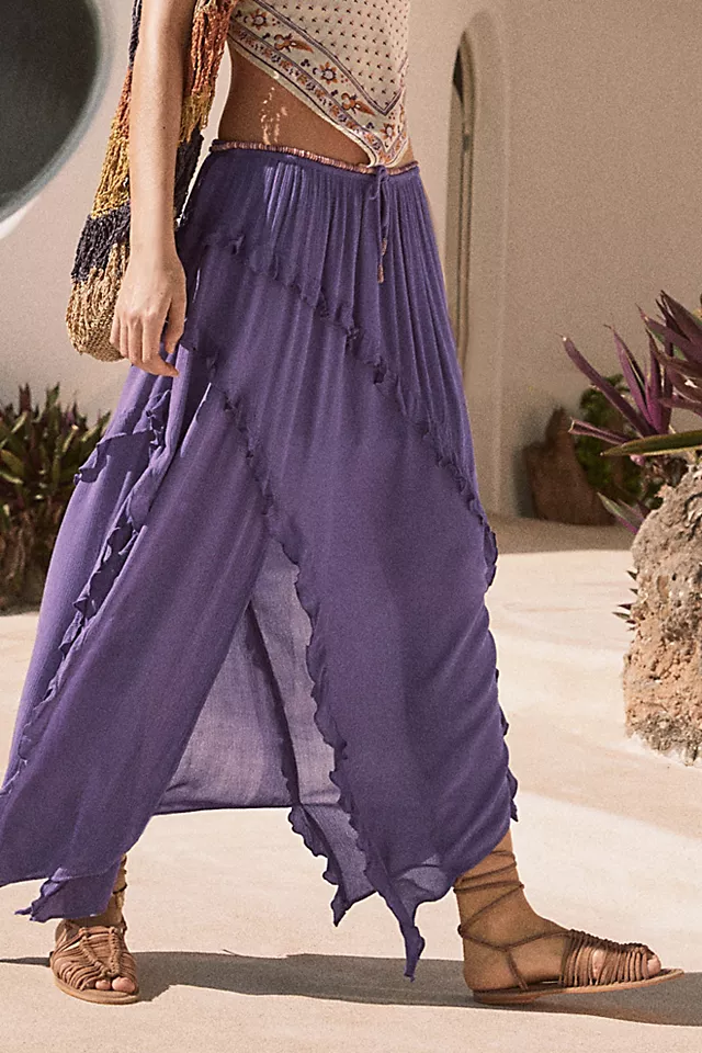 Distant Shores Wrap Sandals Taupe Suede