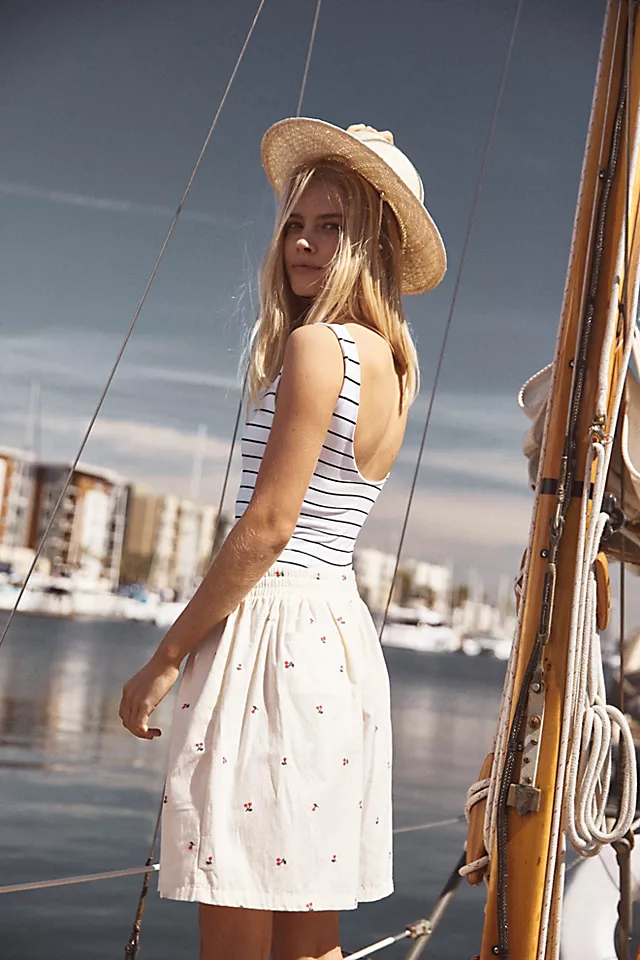 Clean Lines Bodysuit White And Black Stripe
