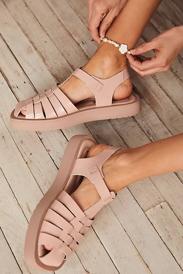 Finn Fisherman Platform Sandals Rosewater