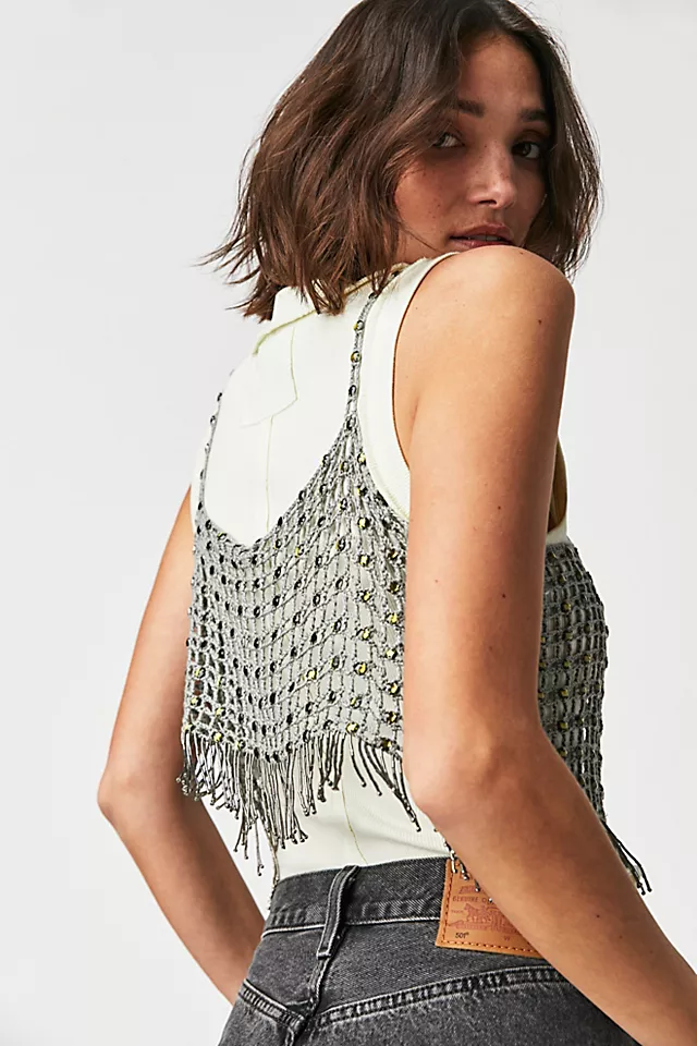 Siren Song Crochet Top Slate