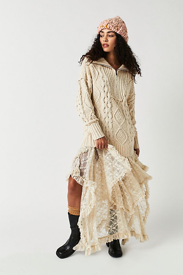 Driftwood Cable Polo Ivory