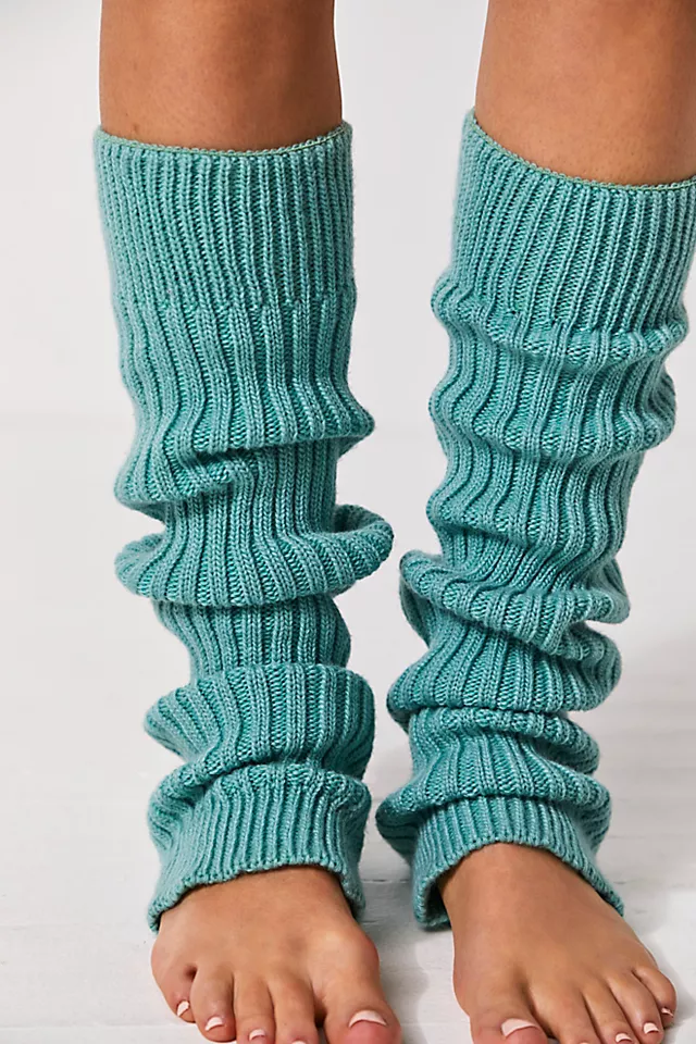 Delaney Ribbed Leg Warmer Dusty Mint